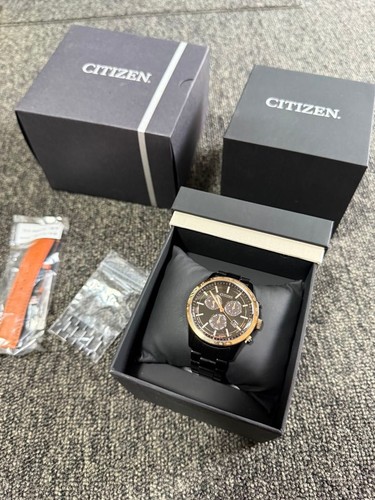 Citizen Eco-Drive Édition Limitée Chronographe or Noir Solaire Montre Hommes - Photo 2 sur 10