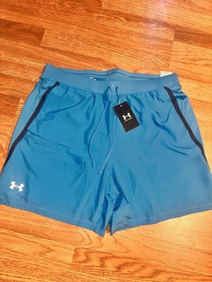 NWT Under Armor 2 In 1 Runing Workout Stretch Shorts  UA LAUNCH 7  Blue  XL