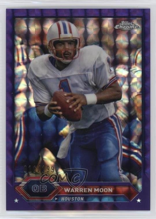 2023 Composite Topps Chrome Purple Geometric Refractor /199 Warren Moon HOF 14wi