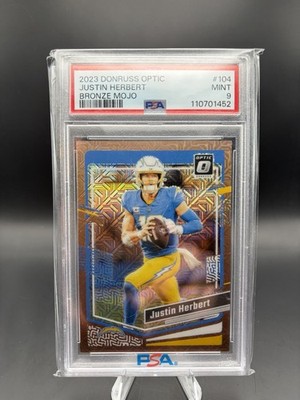 Panini 2023 Donruss Optic Justin Herbert #104 Bronze Mojo /35 PSA 9