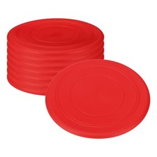 8Pcs 7 Inch Flying Disc Soft Silicone Sports Playing Disk, Red