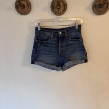 Levis 501 Jean Shorts Womens Size 27 Cutoff High Rise Button Fly 100 Cotton