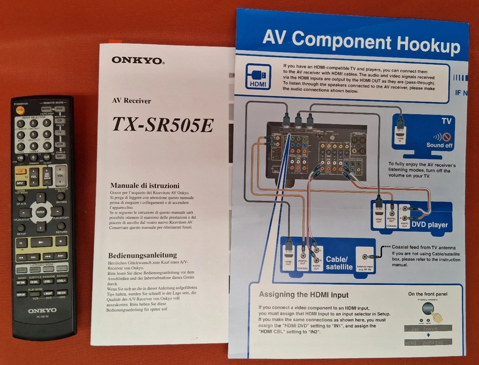 Onkyo AV Receiver RDS-UKW, Ausgang 7 Kanäle x 130W,Audioeing. 2xOptisch 2xCoax . - Bild 4 von 4