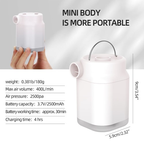 Electric Air Pump Wireless Inflator Outdoor Camping Mini Compressor FMHp - Picture 9 of 9