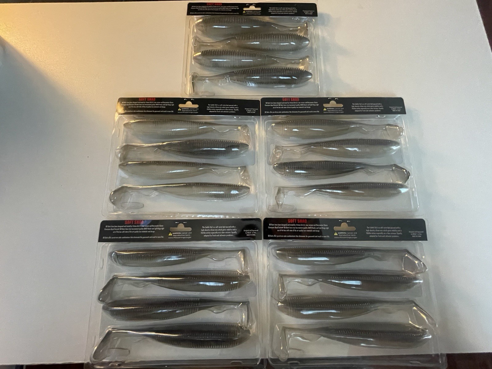 6” Soft Plastic Swimbaits, sexy herring, LOTS OF 5  - Image 2