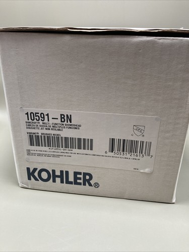 Ducha de mano multifunción KOHLER Bancroft K-10591-BN, níquel cepillado nueva abierta - Imagen 10 de 11