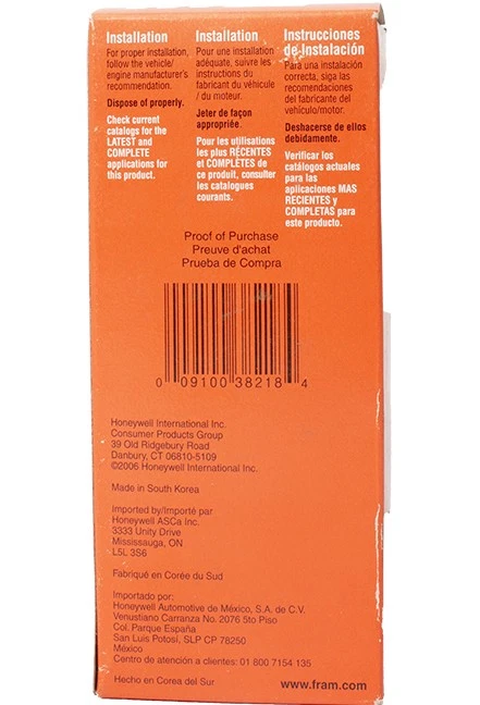 Filtro de aceite de repuesto FRAM para Mercedes-Benz 300SL 1990-93 número de modelo CH6848 Foto 4 de 4