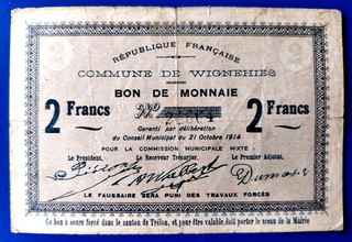 WIGNEHIES ( NORD 59) 2 FRS du 21 Octobre 1914 Pirot 59/2794