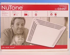 NuTone Ventilation Fan model 684NT for Bathroom and Shower White Polymeri Grille