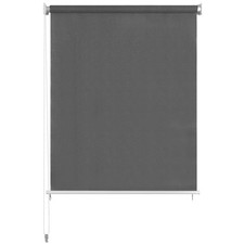 Roller Blind Window Shade with Pull Cord Blackout Blind Anthracite vidaXL