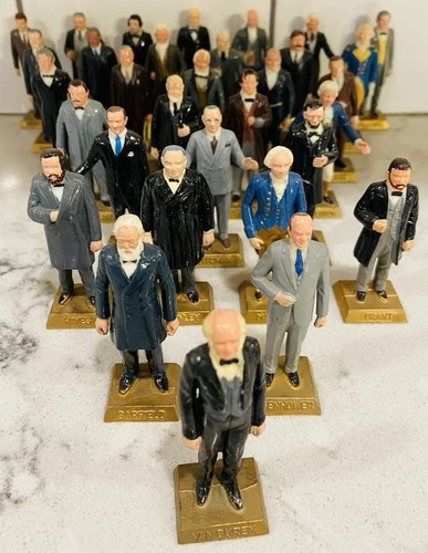 Vintage Set Of 32 Marx US Presidents Figures, PAINTED.