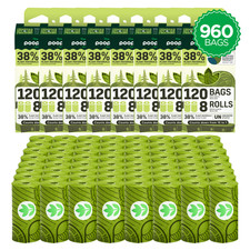 The Original Poop Bags  960 Count - 38 Plant-Based Dog Waste Bags - Unscented