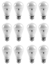 12 bulbs GE LED A19, 5 watts, 450 lumens, 4000K Color Temp, long-life