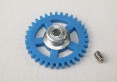 SCALEAUTO - Nylon Gauge Gear 34th. For 3/32'' Axle M50. diam. 17.5mm -blue-