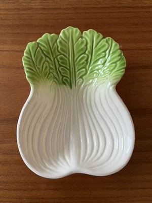 Vintage Gemüse Dip Schüssel Napa Kohl Bok Choy Form Keramik JAPAN