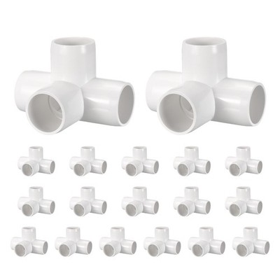 18Pcs 1/2'' Elbow Fitting, SCH40 4-Way Tee Furniture Grade Pipe Fitting