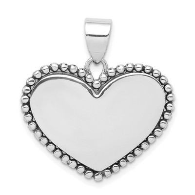 Sterling Silber rhodiniert Herz Anhänger Halskette Damen Liebe Geschenk