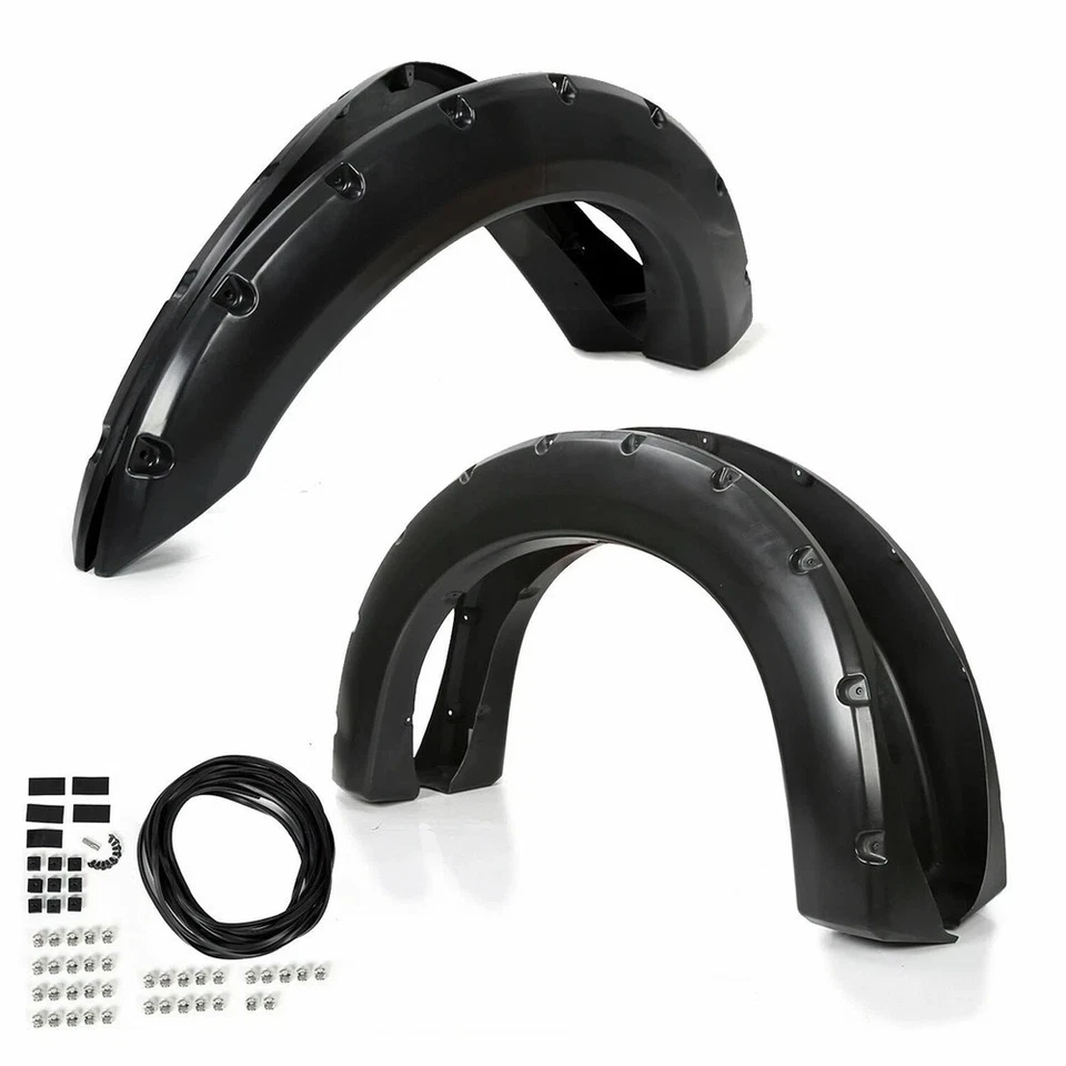 4x Fender Flares For 1999-2007 Ford F250 F350 SuperDuty Wheel Pocket Rivet Style Foto 4 de 4