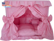 Princess Pink Pet Dog Handmade Bed House 1 Candy Pillow FREE SHIPPING USA