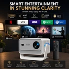 850 ANSI 4K Smart Projector Android LED 5G WiFi Bluetooth Office Home Theater