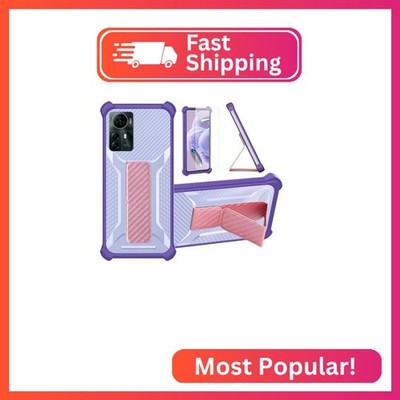 Aroepurt Case for ZTE Blade V41 Smart Phone Case Stand Cover [with Tempered Glas