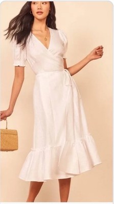 knee length dresses for ladies Veronica Off Shoulder Midi – White Runway main image 1