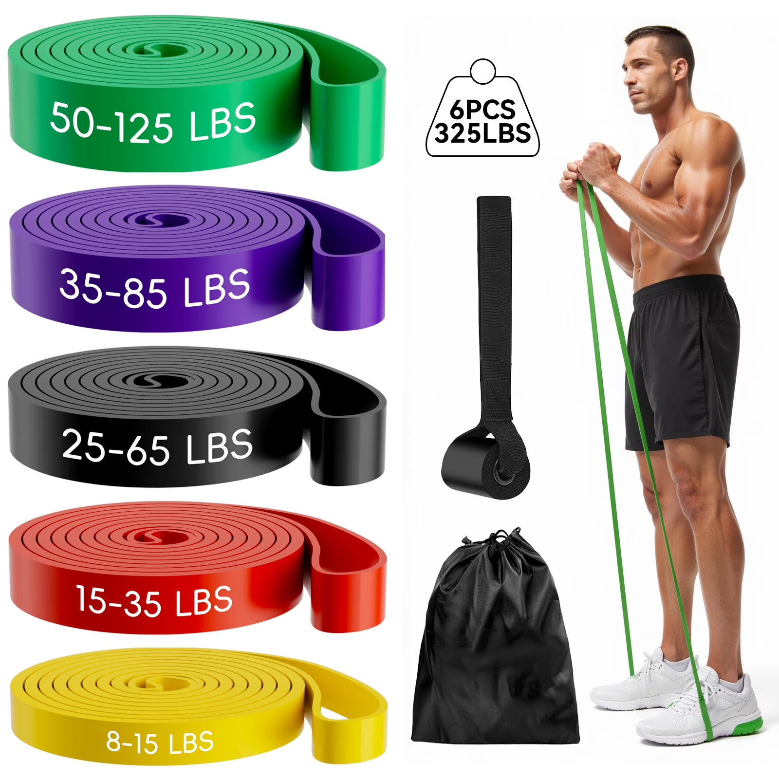 Set For Exercise Fitness, Pull-up Assistance Bands Set , E