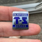 Vintage on national service WW2 T-S pin badge home front military employee pin