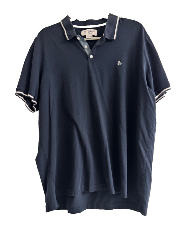 Original Penguin by Munsingwear Blue XXL Men's Polo Shirt Short Sleeve Collared