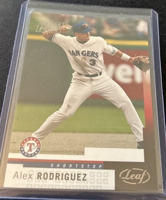 Alex Rodriguez -AROD- Press Proof Silver Numbered 19/50 PSA POP 2 2004 Leaf #86