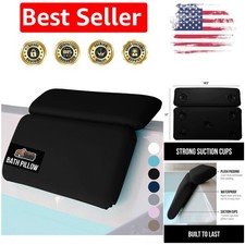 Black Luxury Bathtub Pillow - Perfect for Neck and Back Support in Hot Tubs