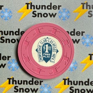⚡️❄️ Casino Chip 😳 $1 Horseshoe Club Las Vegas Nevada ⚡️❄️⚡️❄️⚡️❄️
