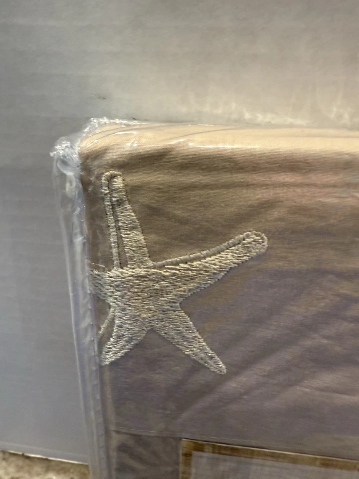 PANAMA JACK NAUTICAL 2 Fundas de Almohada King Playa Costera Algodón Estrella de Mar Tostado Foto 3 de 4