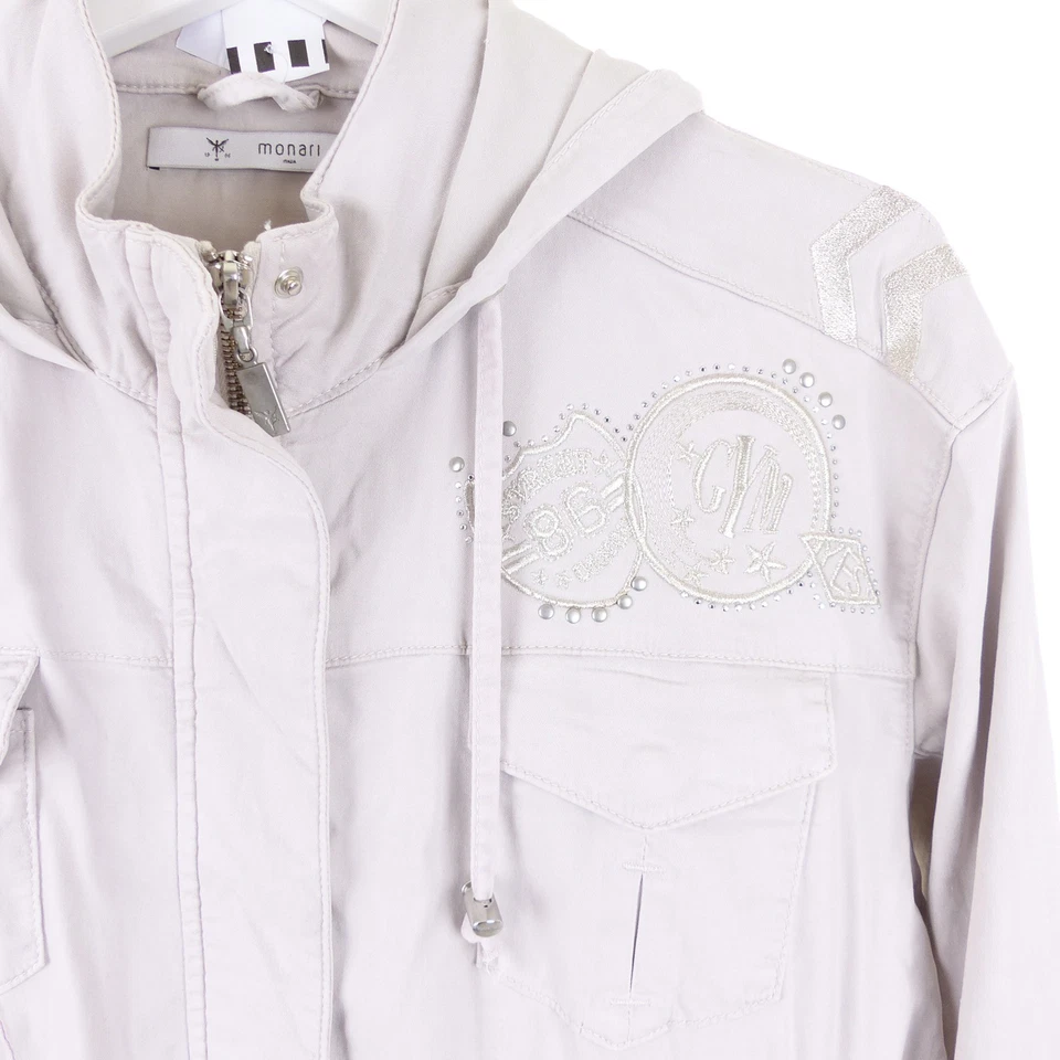 MONARI Parka SommerBeige Stickerei Gold Gr. M 38 - Bild 2 von 3