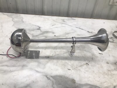 88 Carver Santego 27 Boat stainless steel boat Marine trumpet style Horn 12V 
