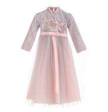 Chinese Style Girls Fluffy Princess Dress Children Cheongsam Performance Costume