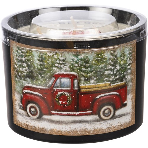 Red Truck Spruce Scented Christmas 14 oz Jar Candle - Bild 3 von 6
