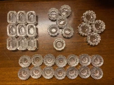 Lot Of 31 Vintage And Antique Crystal Open Salt Cellars Footed Round etc.