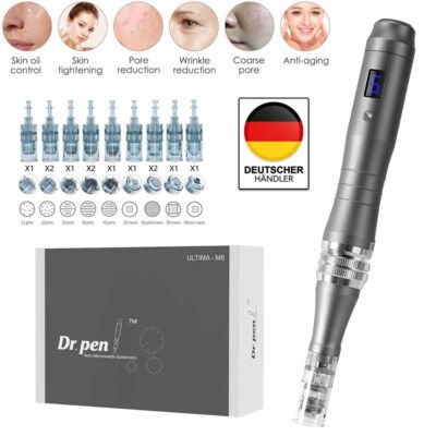 Dr. Pen M 8 Professionelles Microneedling Pen Derma-Stift 6 Stufen mit 12 Nadeln