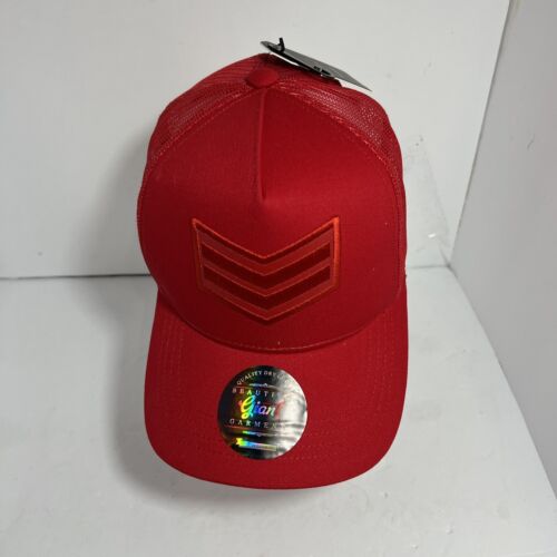 Beautiful Giant Men's Embroidered Adjustable Snapback Mesh Trucker Red Hat Cap