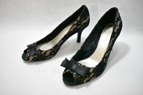 Scarpe Liz Claiborne tacchi nero pizzo taglia 8 da donna nuove - Foto 2 di 8