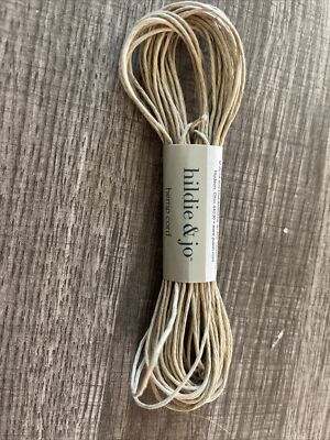 Hilde & Jo Natural Hemp Thread |String|Cord| .7mm 10 yds| Macrame|Crafts|Jewelry