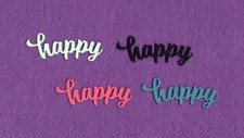 HAPPY 3 die cuts scrapbook cards