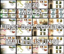 2020 MALTA First Day Covers FDC {Multi-Listing} UNADDRESSED