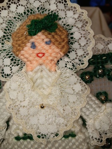 Gehäkelter Weihnachtsengel Handarbeit Vintage selbstgemacht  - Bild 1 von 6