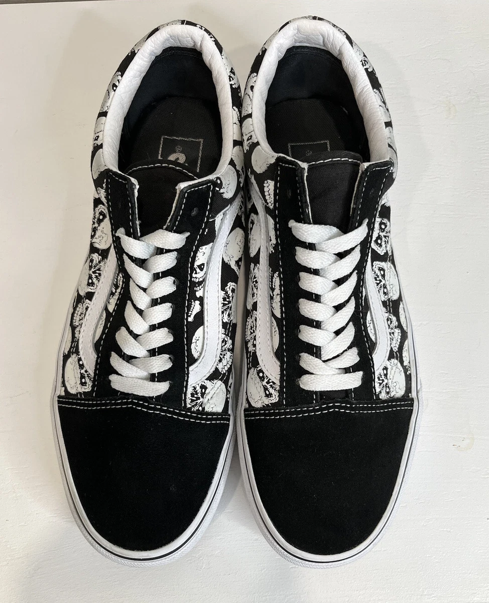 Vans Old Skool Glow In The Dark Skulls Skate Shoes Men s Size 9.5 Women 11.0 EUC