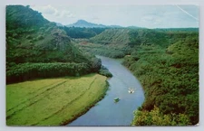 Postcard Wailua River Kauai Hawaii Posted Lihue 1960
