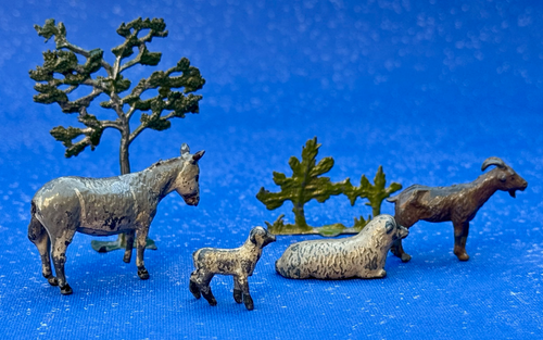 VINTAGE LEAD FARM ANIMAL donkey lamb sheep Goat tree bush Britain’s plus others - Picture 2 of 16