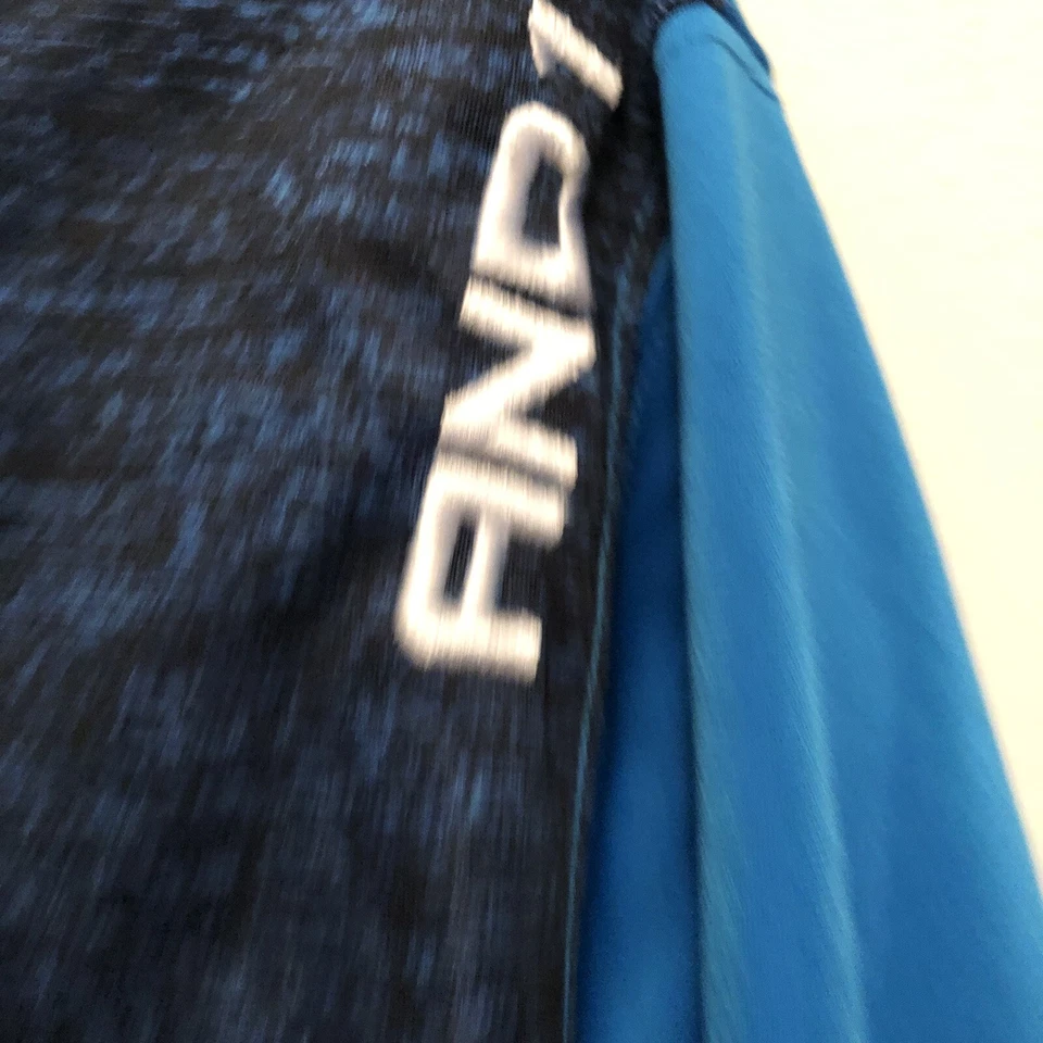 AND1 Jacket Coat Men's Size Large Lightweight Zip Up Blue W/Black Accent - Image 3 of 4