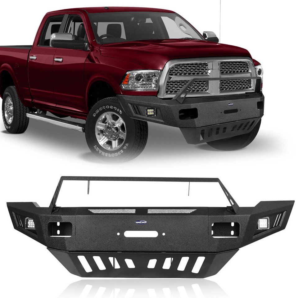 Hooke Road Bull Front Rear Bumper w/Winch Plate Fit Dodge Ram 2500 3500